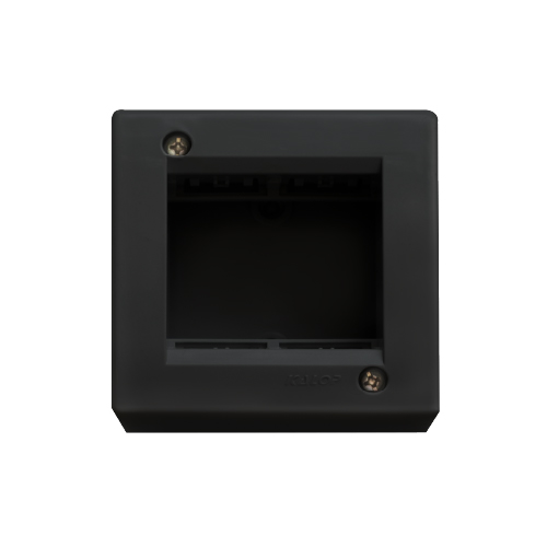 Caja 2 módulos vacía IP40 negro